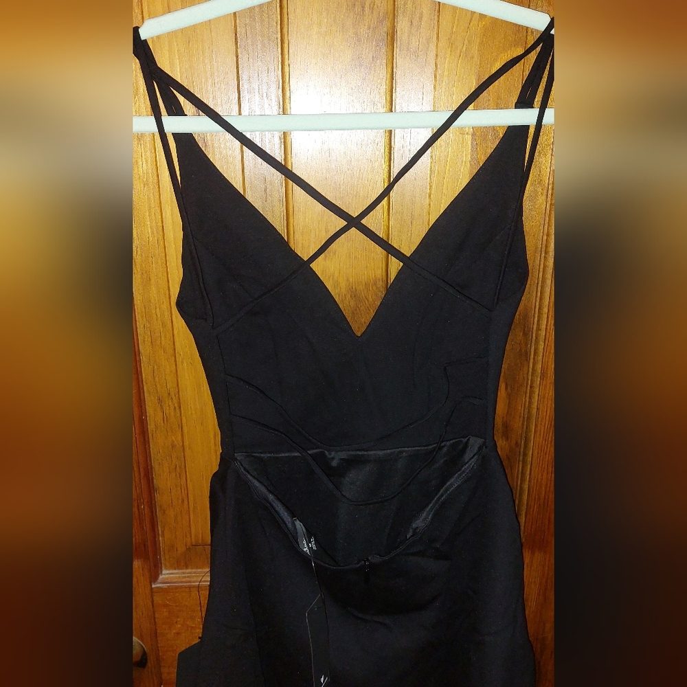 Lulu’s Believe in Love Black Backless Skater Dress in Black - Picture 7 of 10